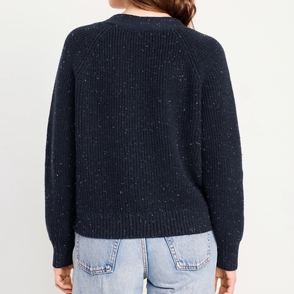 NWT OLD NAVY Shaker-Stitch Cardigan Color: IN THE NAVY - Picture 3 of 6